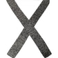 Black White Herringbone Tweed Shawl Scarf
