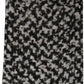 Black White Herringbone Tweed Shawl Scarf
