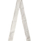 Men White Satin Silk Fringed Lace Stole Scarf