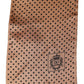 Brown Silk Dotted Fringed Neck Shawl Scarf