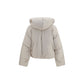 Gray Polyamide Full-Length Jacket