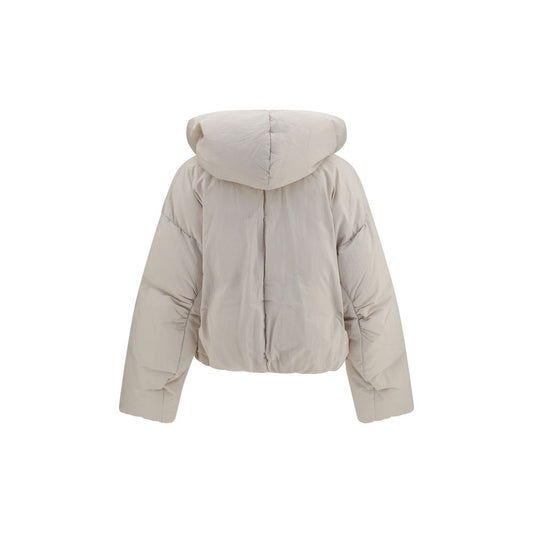 Gray Polyamide Full-Length Jacket