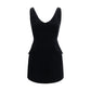 Black Polyester Casual Dress