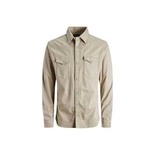 Beige Denim Shirt