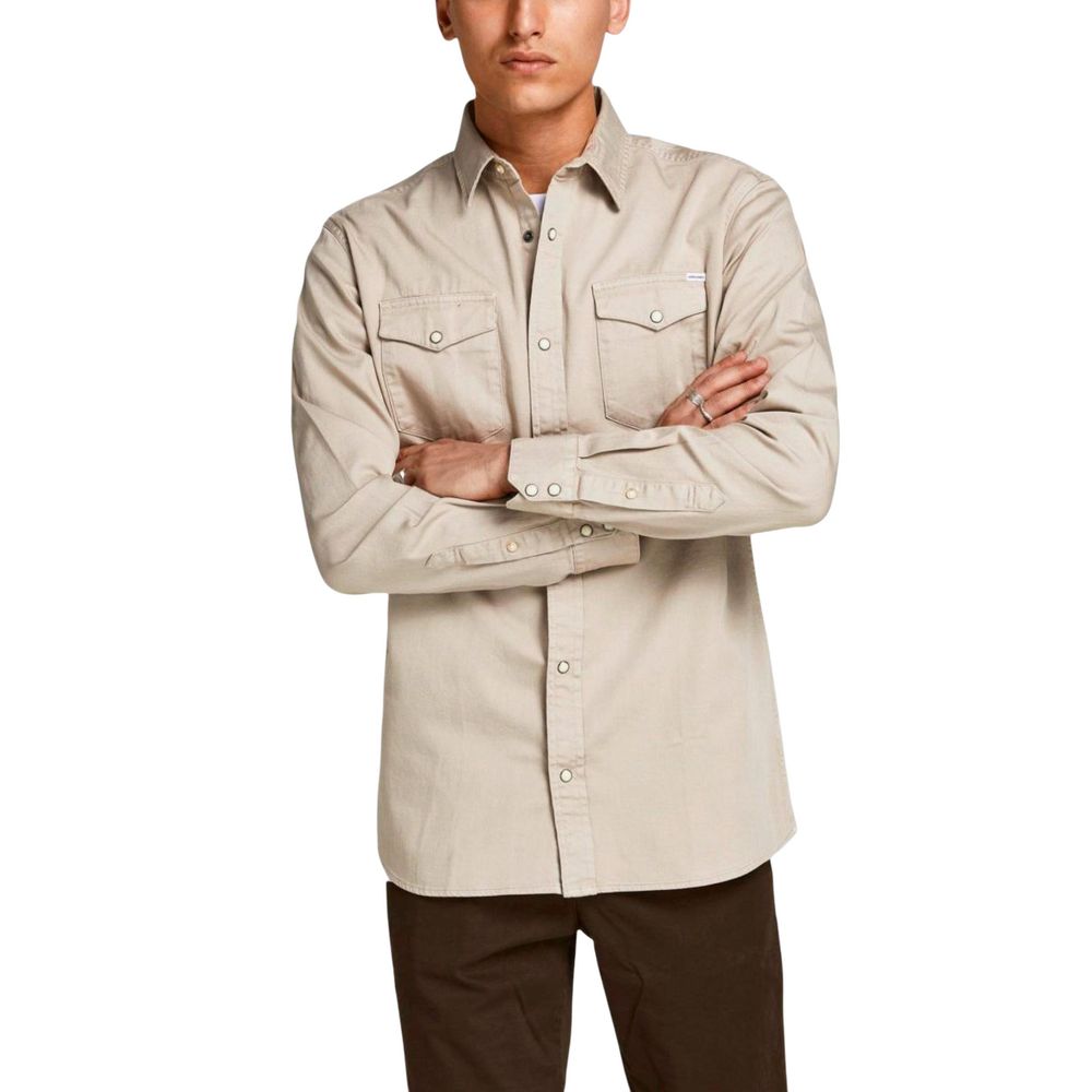 Beige Denim Shirt