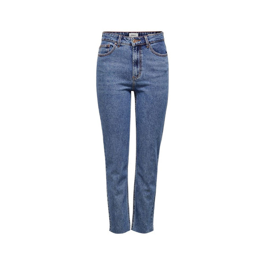 Blue Cotton Mom Jeans
