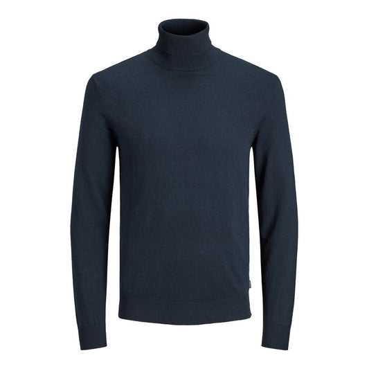 Blue Cotton Turtleneck