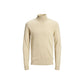 Beige Cotton Turtleneck