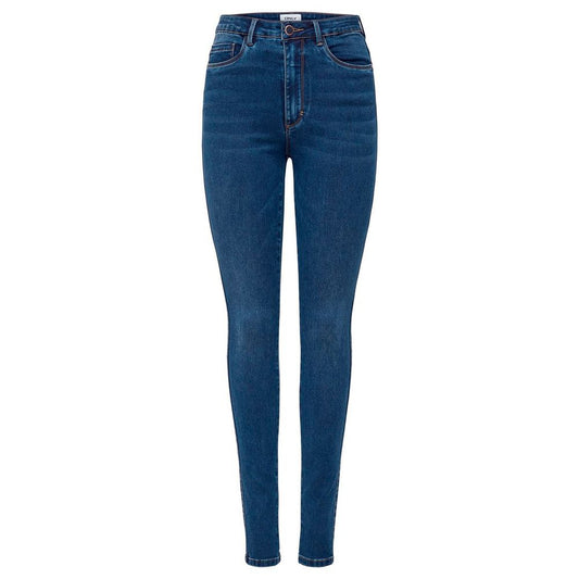 Blue Cotton Skinny Jeans