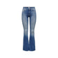 Blue Cotton Bootcut Jeans