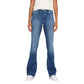 Blue Cotton Bootcut Jeans