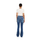 Blue Cotton Bootcut Jeans
