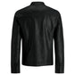 Black Polyamide Leather Jacket