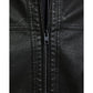 Black Polyamide Leather Jacket