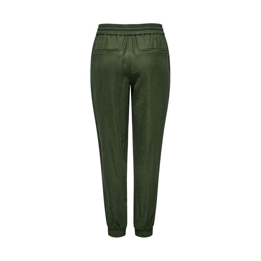 Green Viscose Casual Pants