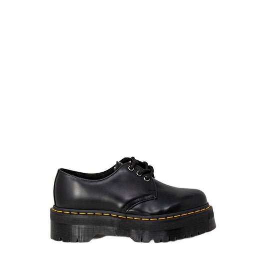 Black Leather Lace-Up Boots