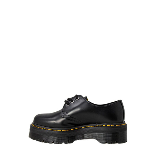 Black Leather Lace-Up Boots
