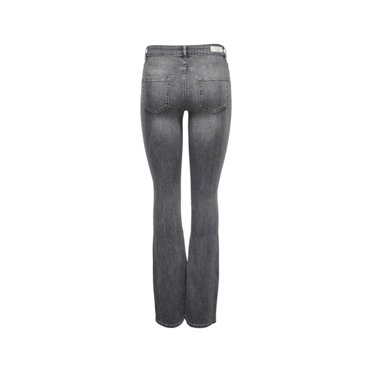 Gray Cotton Skinny Jeans