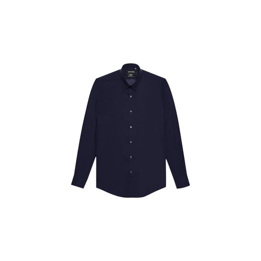 Blue Cotton Dress Shirt