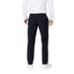 Black Cotton Casual Pants