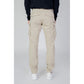 Beige Cotton Cargo Pants