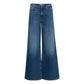 Blue Cotton Bootcut Jeans