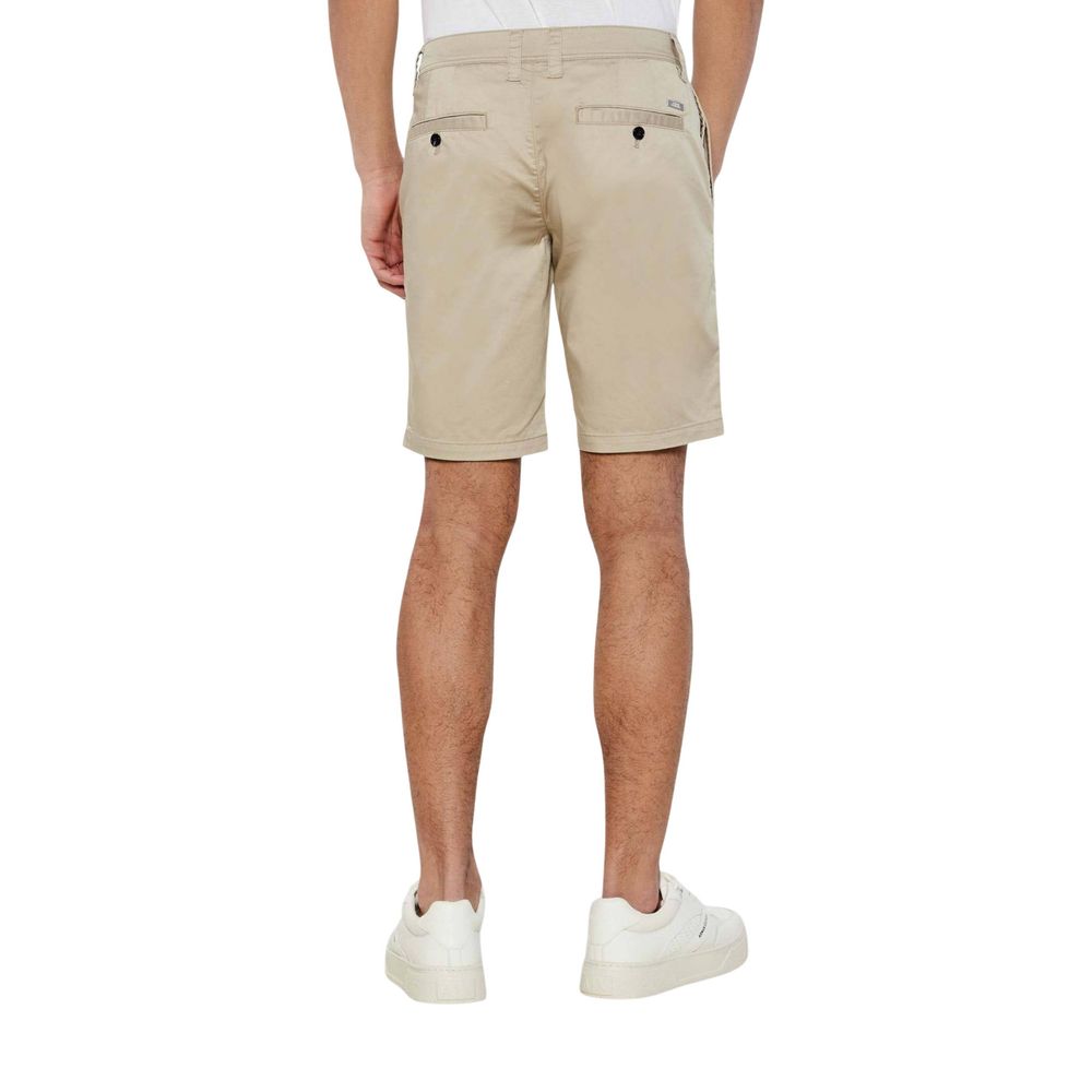 Beige Cotton Bermuda Shorts
