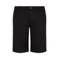 Black Cotton Bermuda Shorts