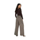Beige Viscose Casual Pants