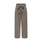 Beige Viscose Casual Pants