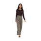 Beige Viscose Casual Pants