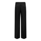 Black Polyester Casual Pants