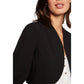 Black Polyester Biker Jacket