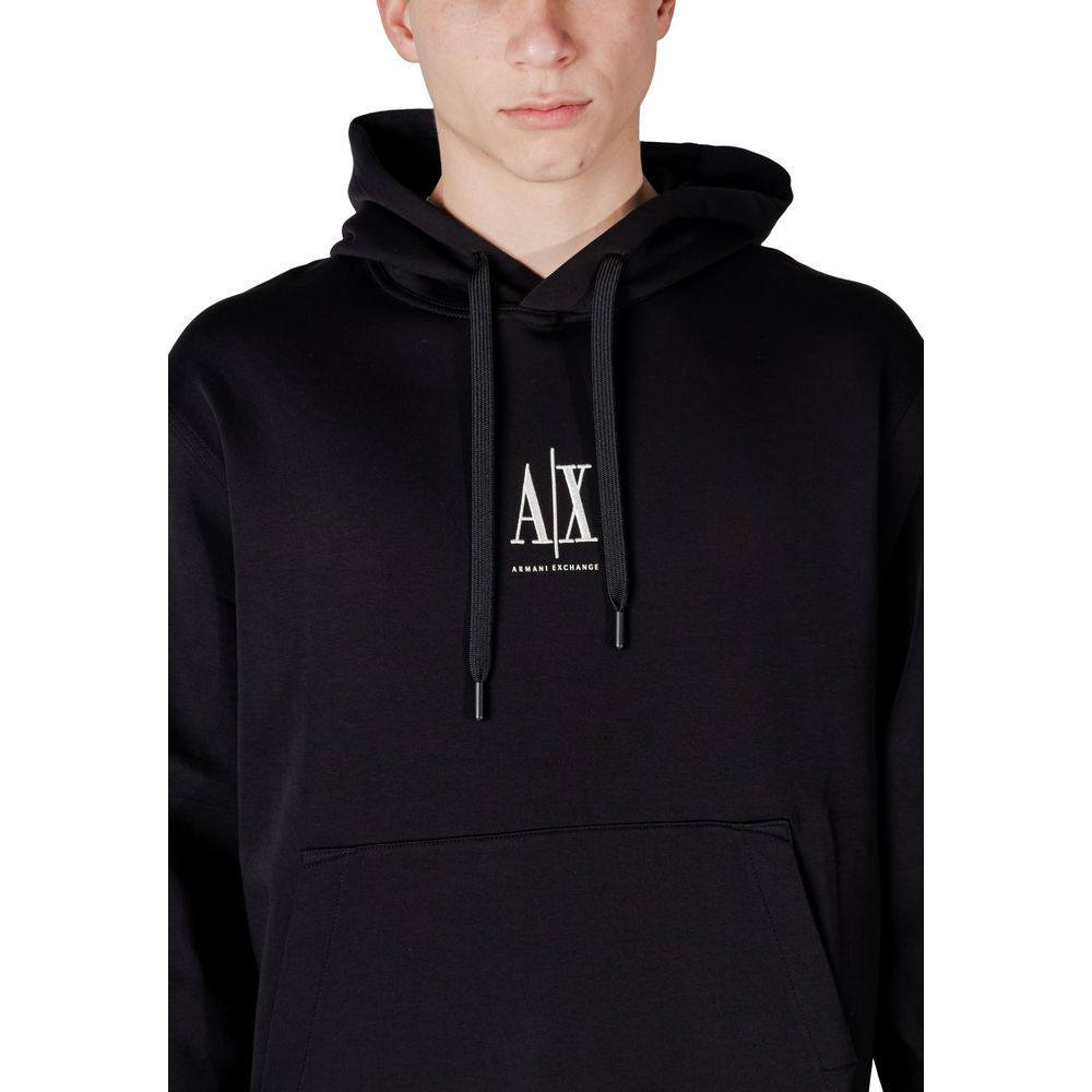 Black Cotton Hoodie