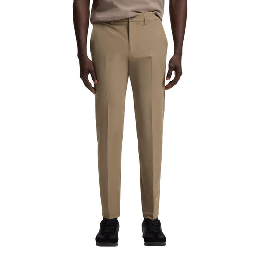 Beige Polyester Skinny Pants