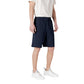 Blue Cotton Bermuda Shorts