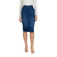 Blue Cotton Long Skirt