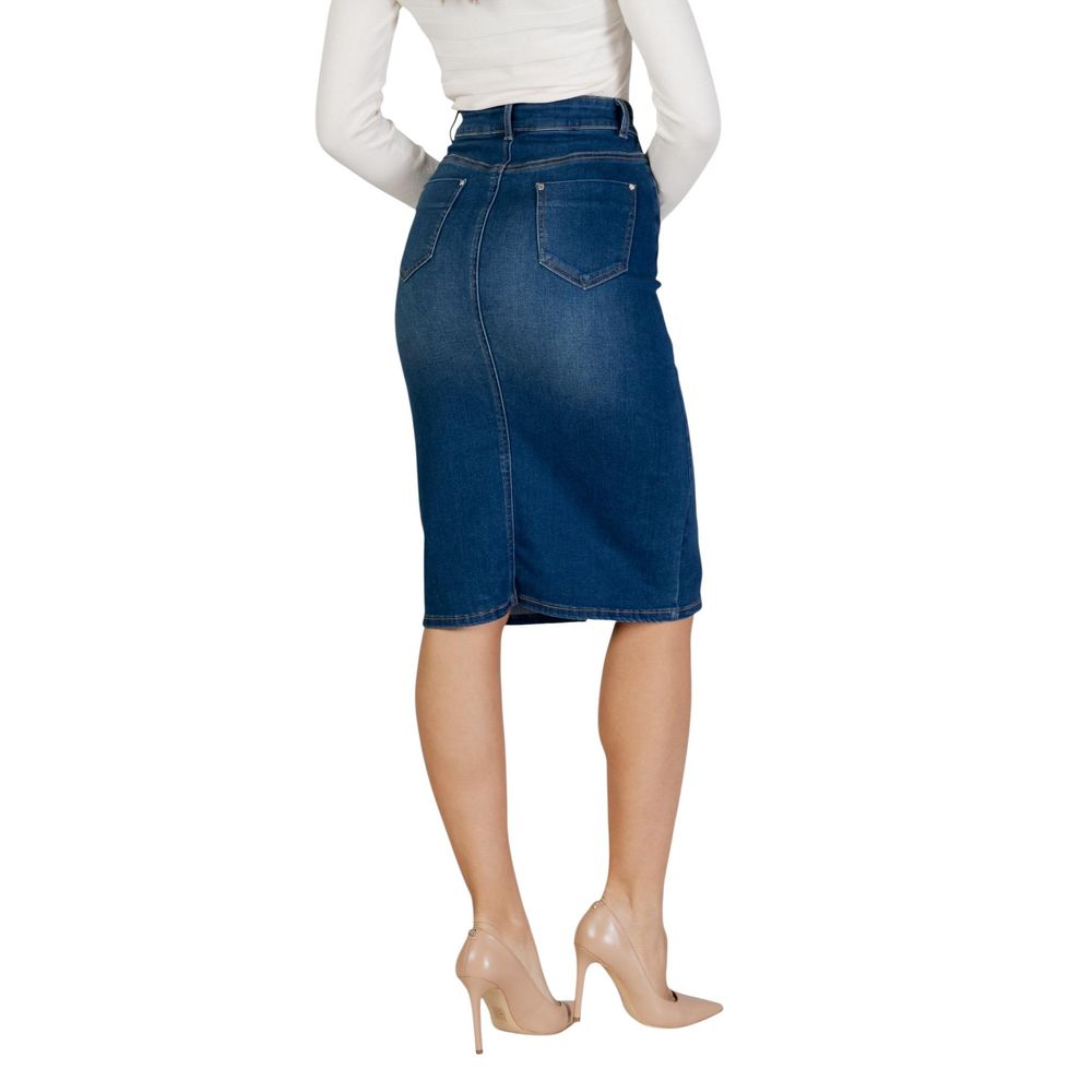 Blue Cotton Long Skirt