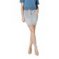 Blue Cotton Mini Skirt