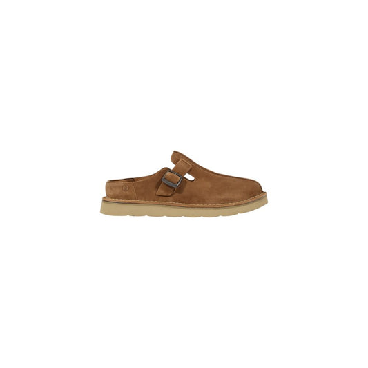 Beige Suede Leather Clogs