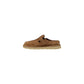 Beige Suede Leather Clogs