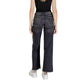 Black Cotton Bootcut Jeans