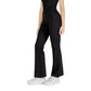 Black Viscose Flared Pants