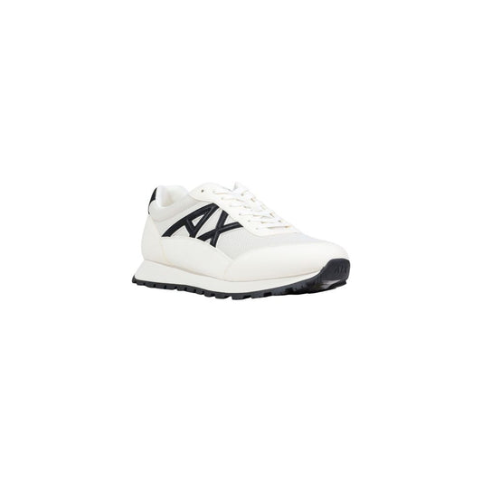 Black And White Polyester Athletic Sneakers