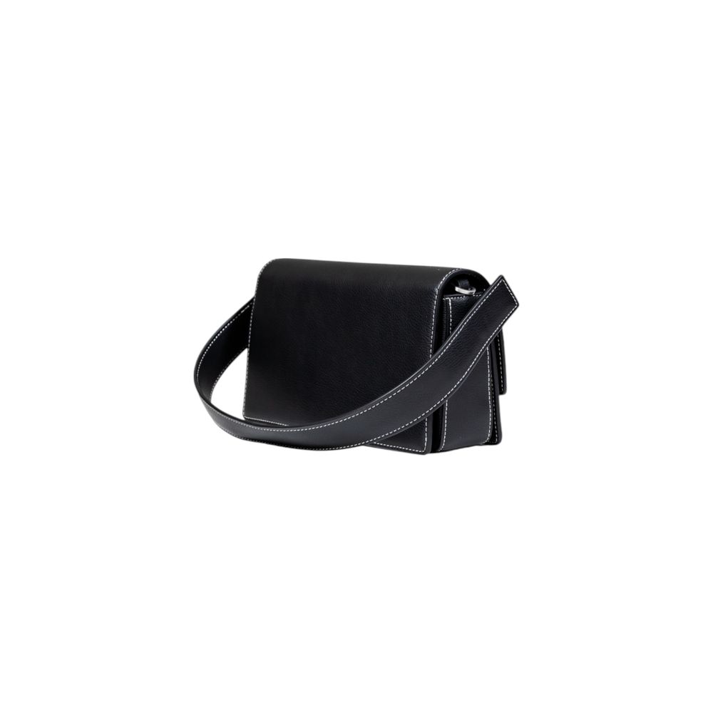 Black Artificial Leather Handbag