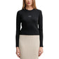 Black Cotton Long Sleeve T-Shirt