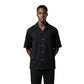 Black Cotton Shortsleeve Shirt