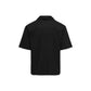 Black Cotton Shortsleeve Shirt