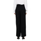 Black Viscose Casual Pants