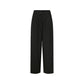 Black Polyester Flared Pants